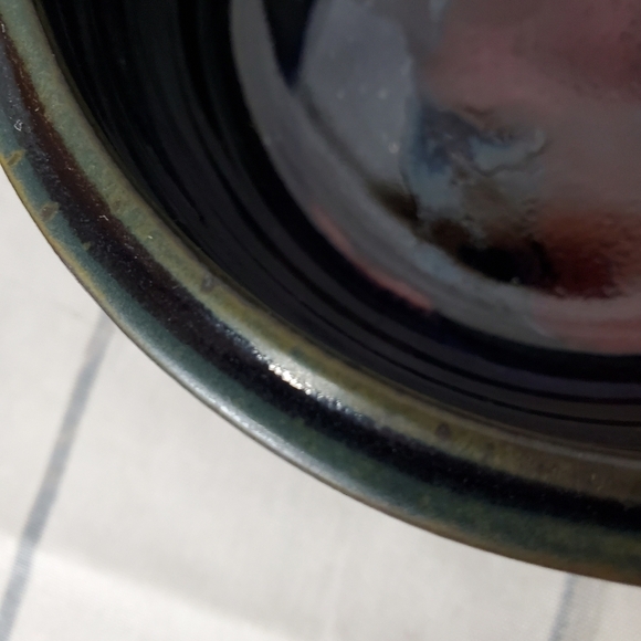 Handcrafted Studio Pottery Handled Soup Bowls Multicolored Glaze Set of 2 - Picture 7 of 16